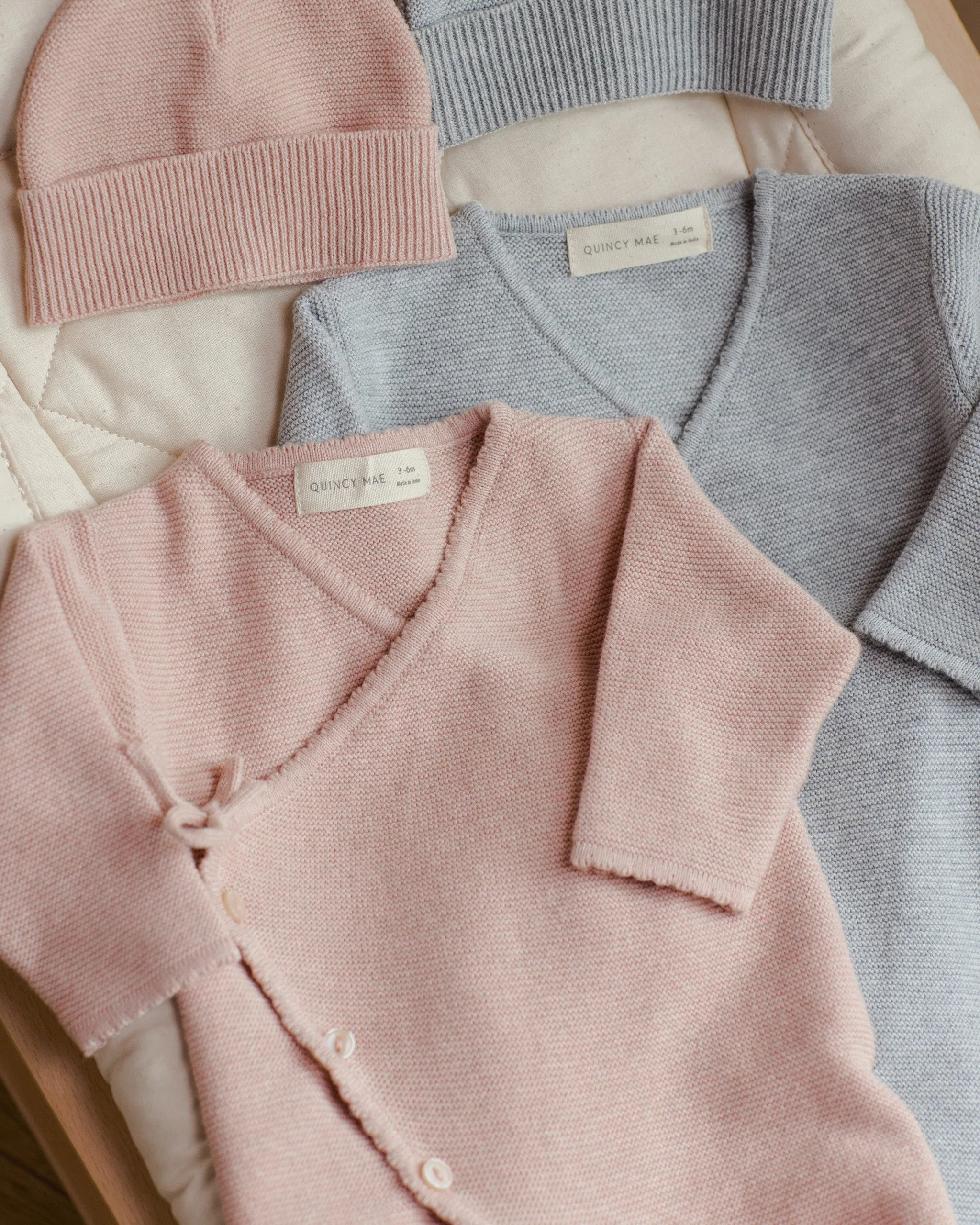 Baby Beanie || Heathered Rose - Image 3