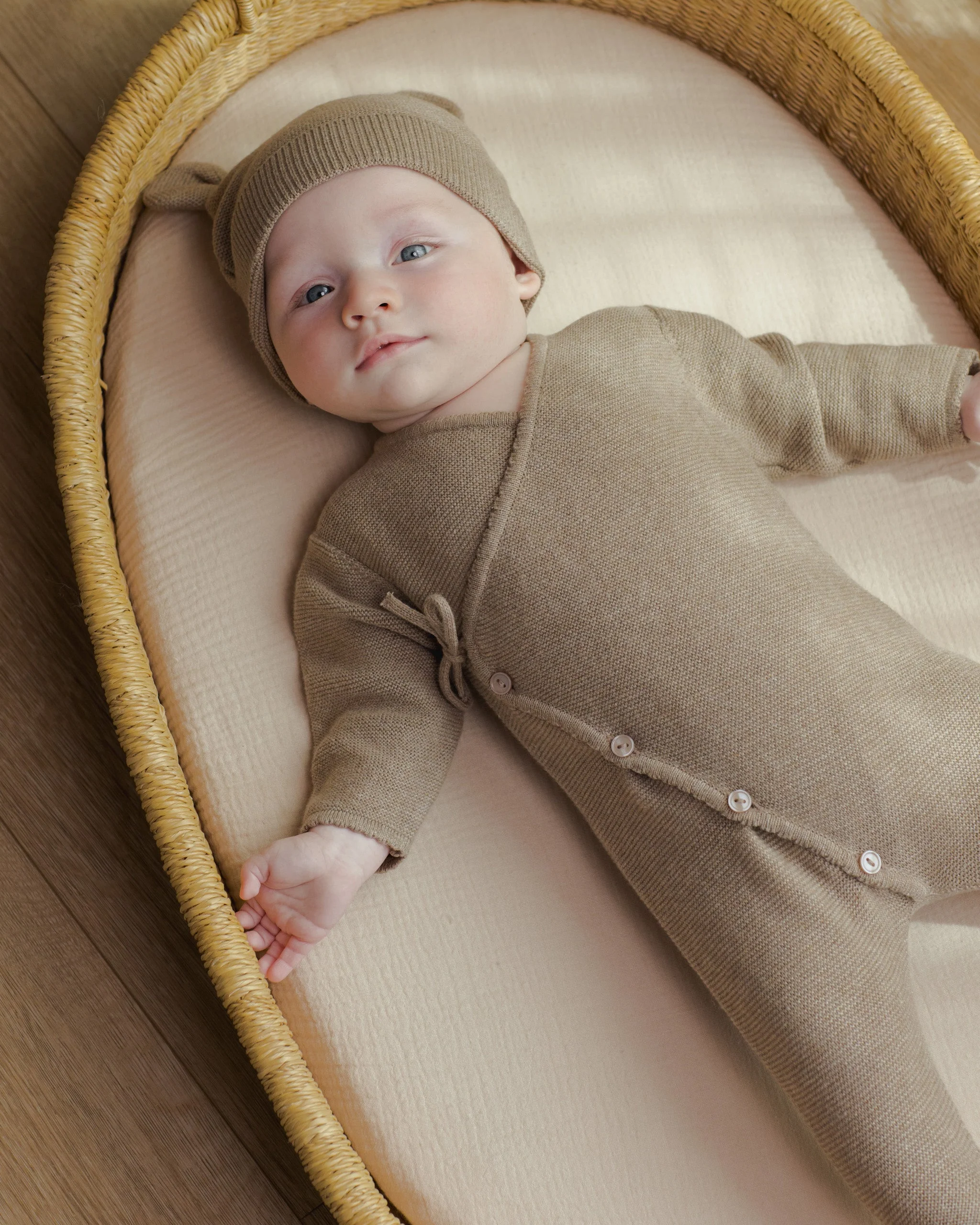 Baby Bear Beanie || Heathered Mocha - Image 4