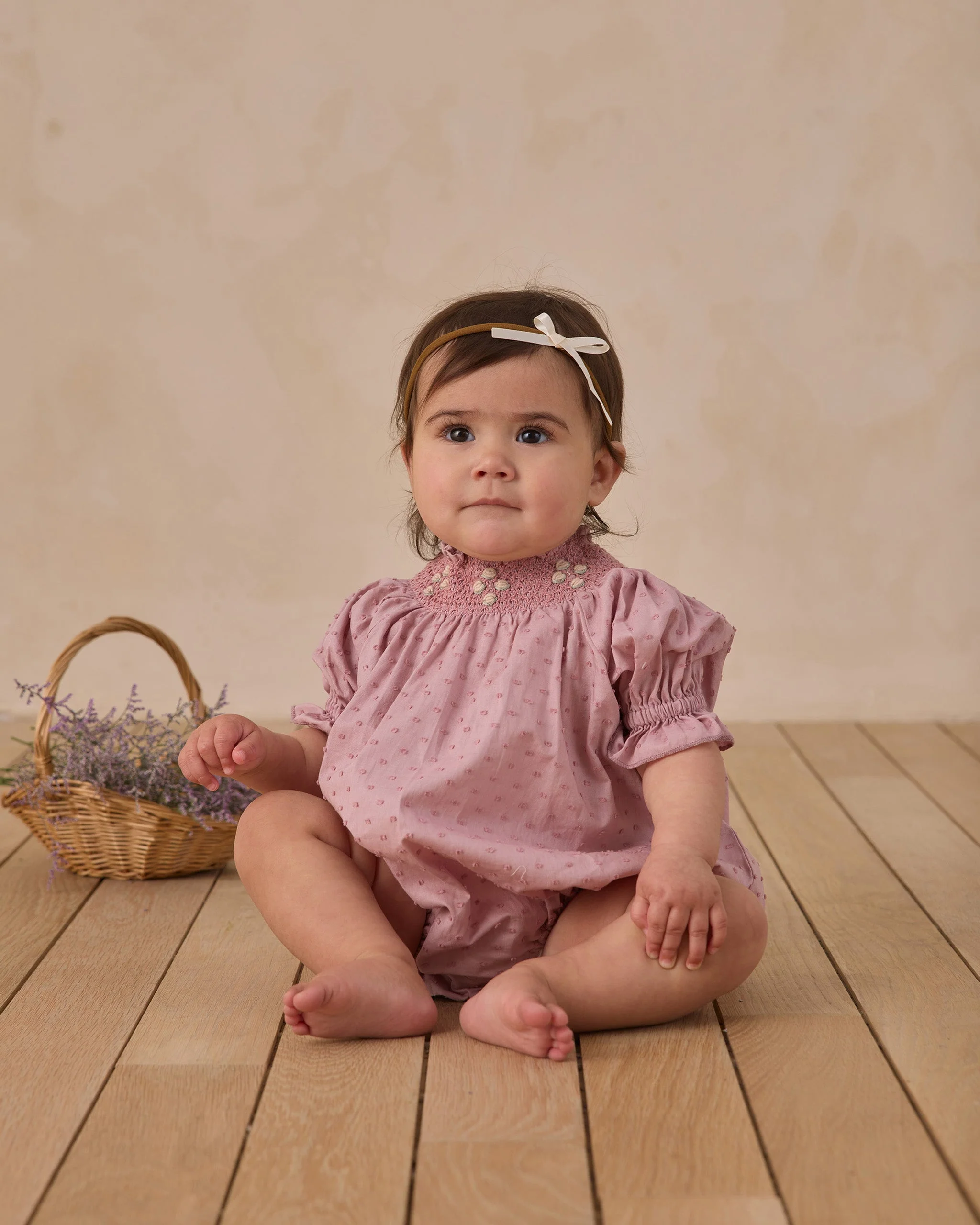 Baby Bow Headband Lemon, Natural, Lavender - Image 6