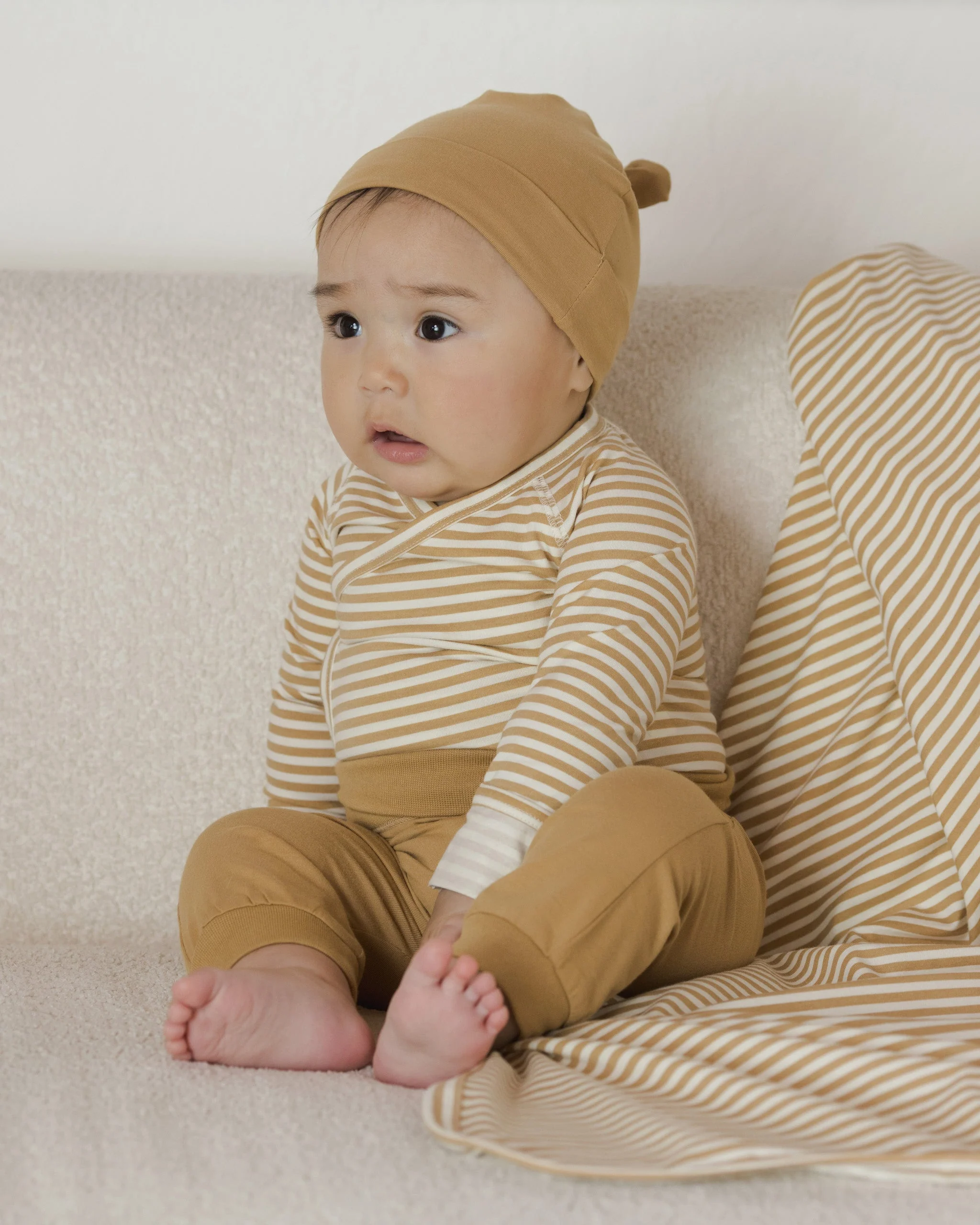 Baby Swaddle || Honey Stripe - Image 2