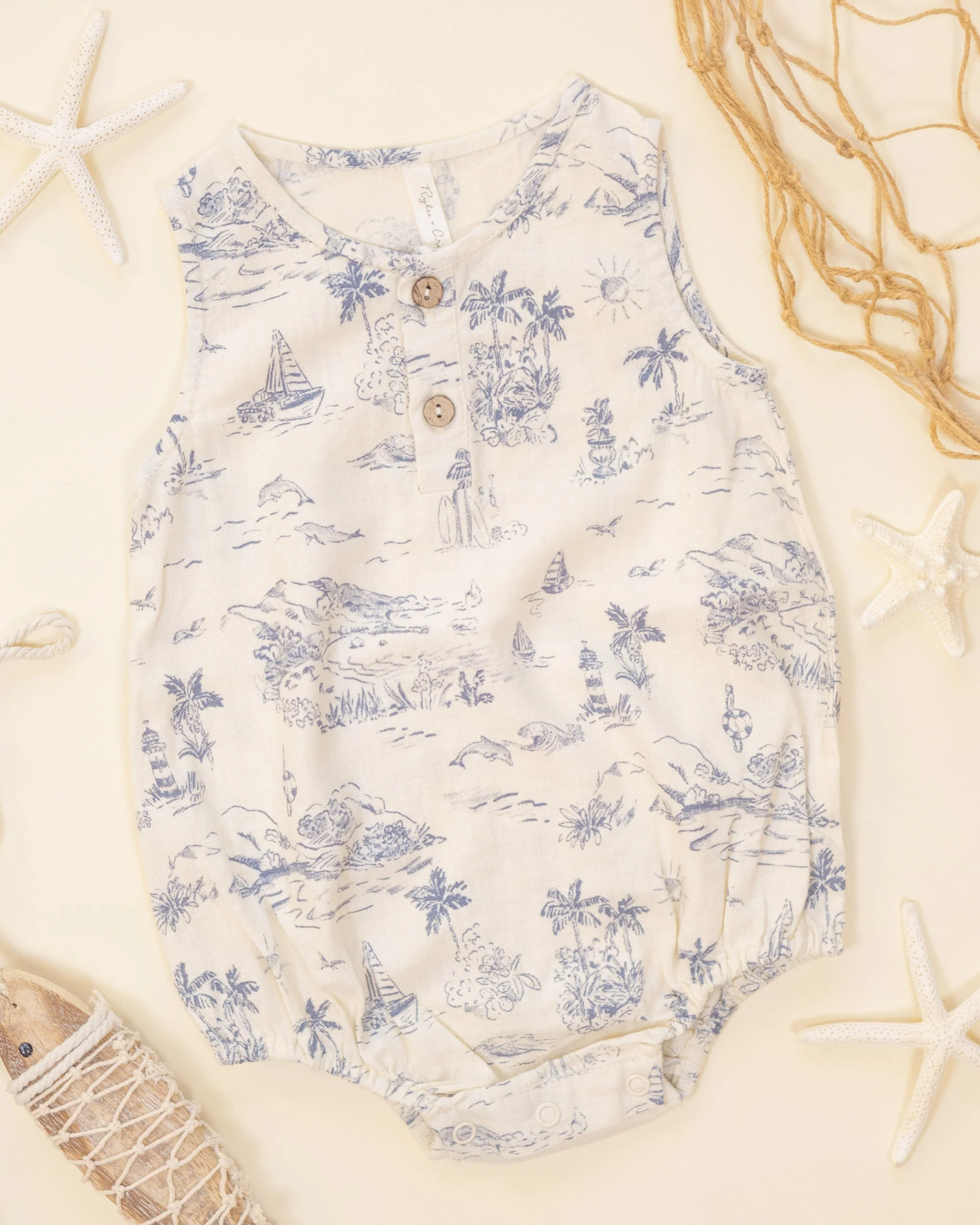 Beau Romper Ocean Toile - Image 2