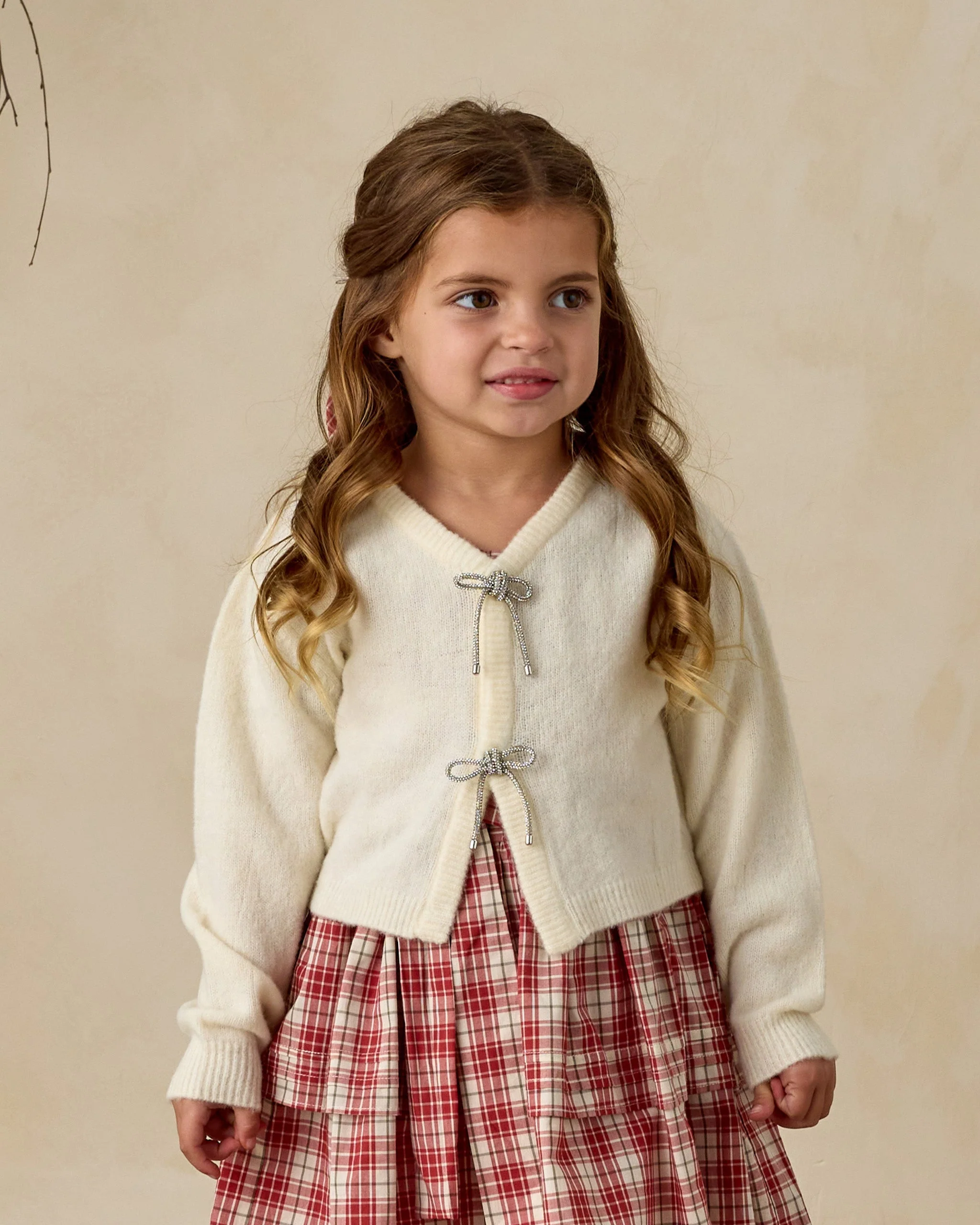 Bow Cardigan | Ivory - Image 2