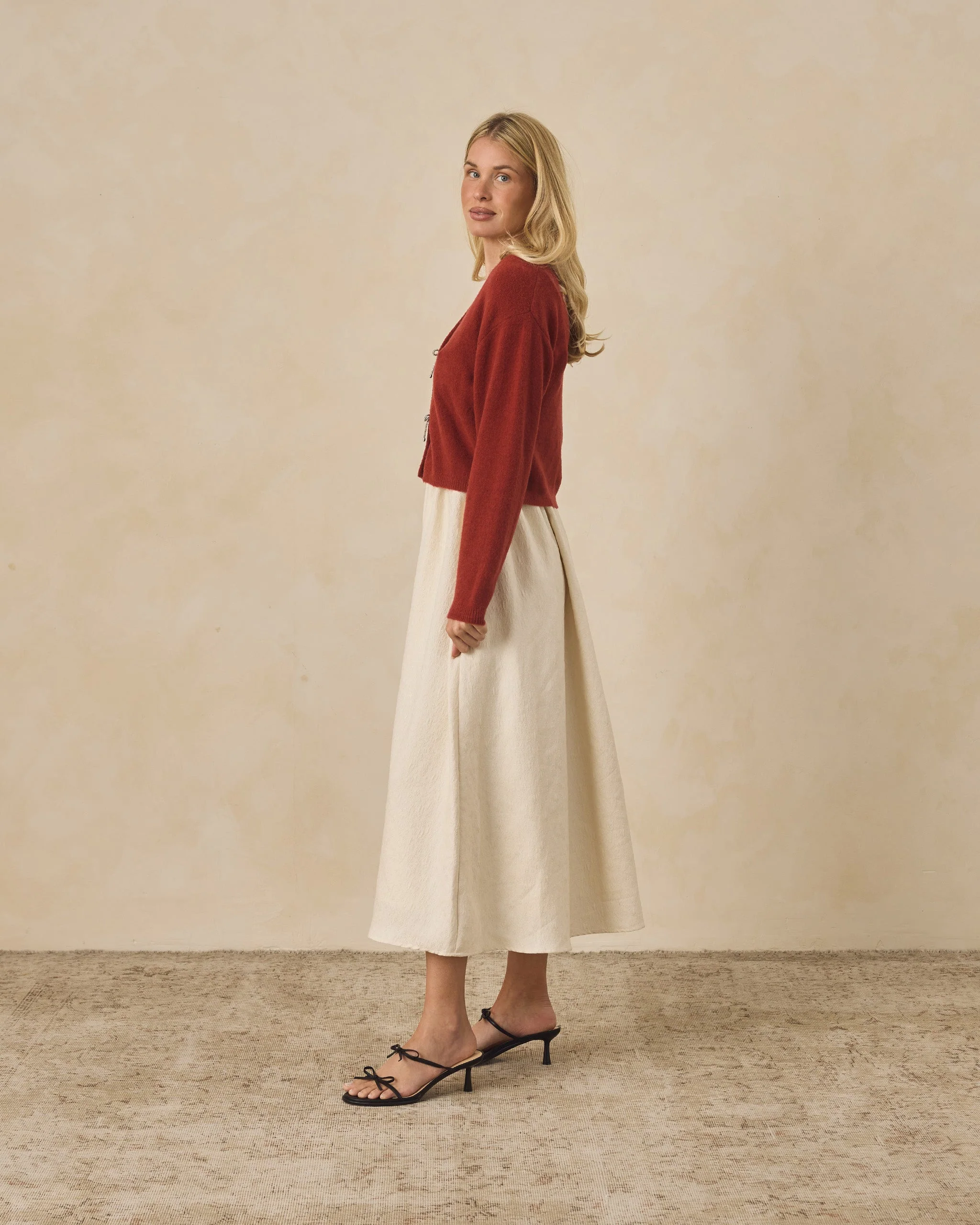 Bow Cardigan | Ruby - Image 3
