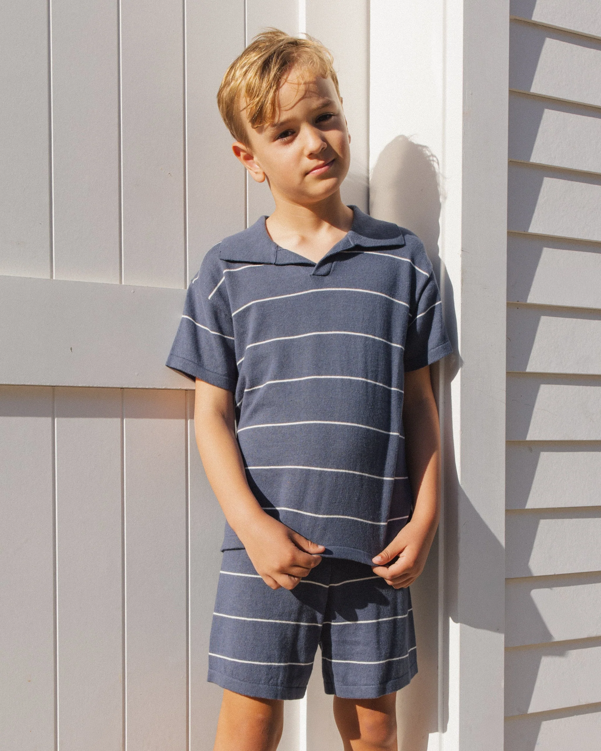 Chandler Knit Short Navy Stripe - Image 7