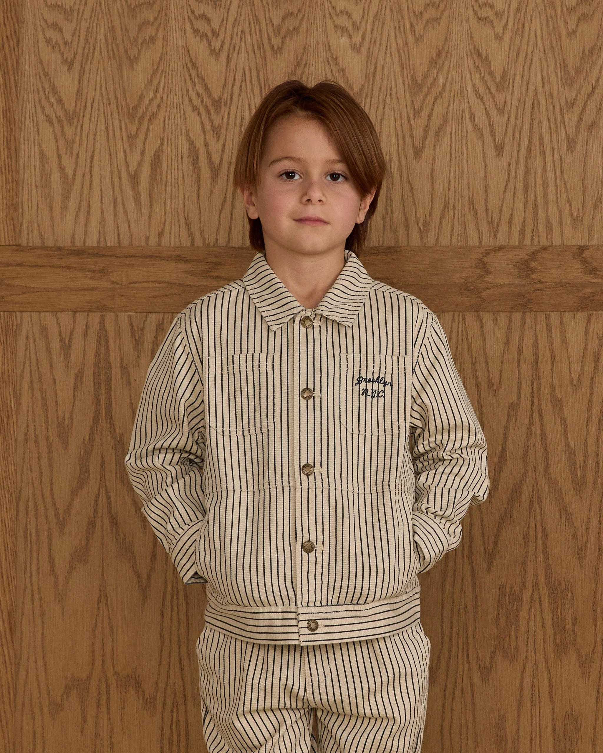 Chore Coat || Navy Pinstripe - Image 5