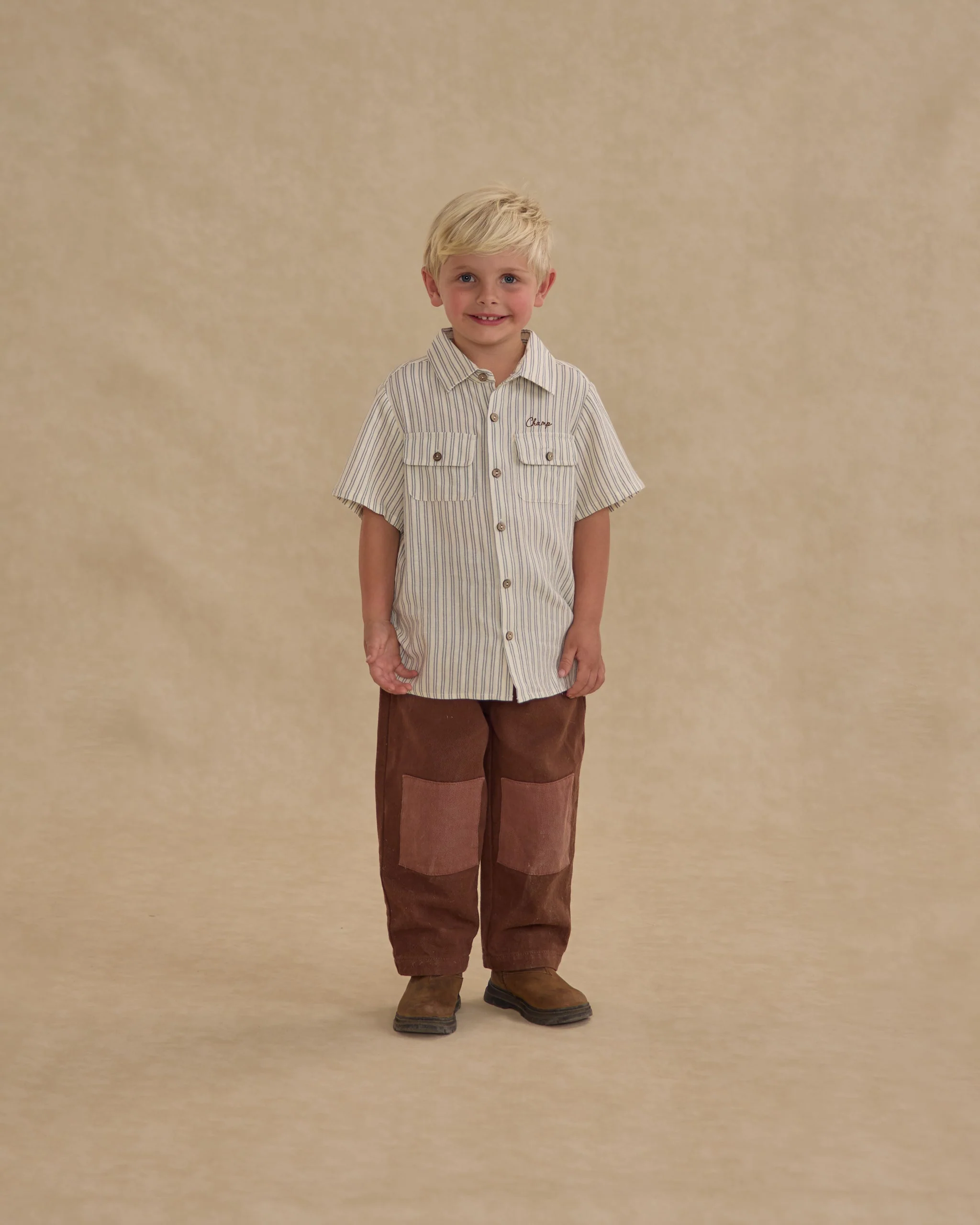 Collared Shirt || Railroad Stripe - Image 3
