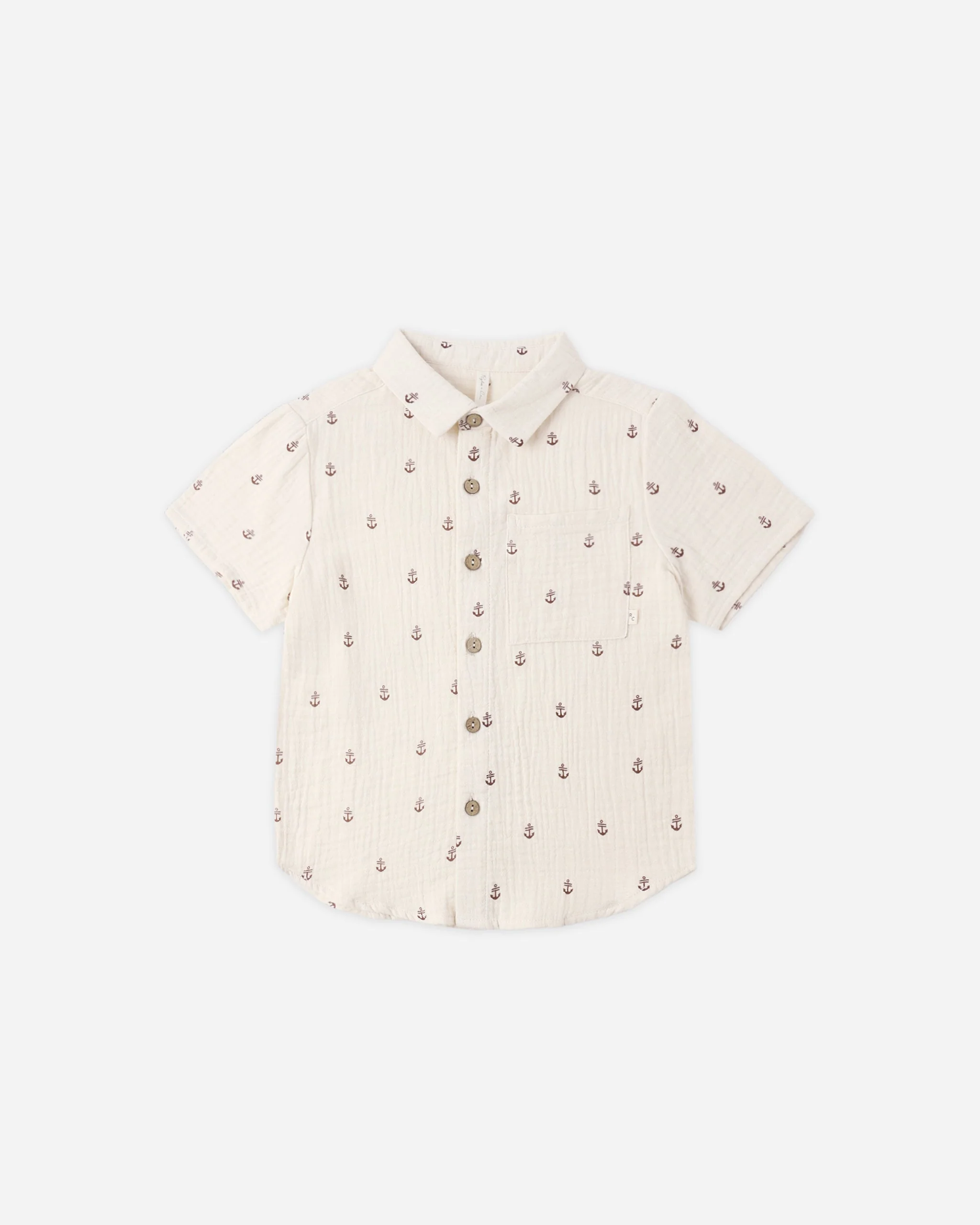 Collared Short Sleeve Shirt Anchors