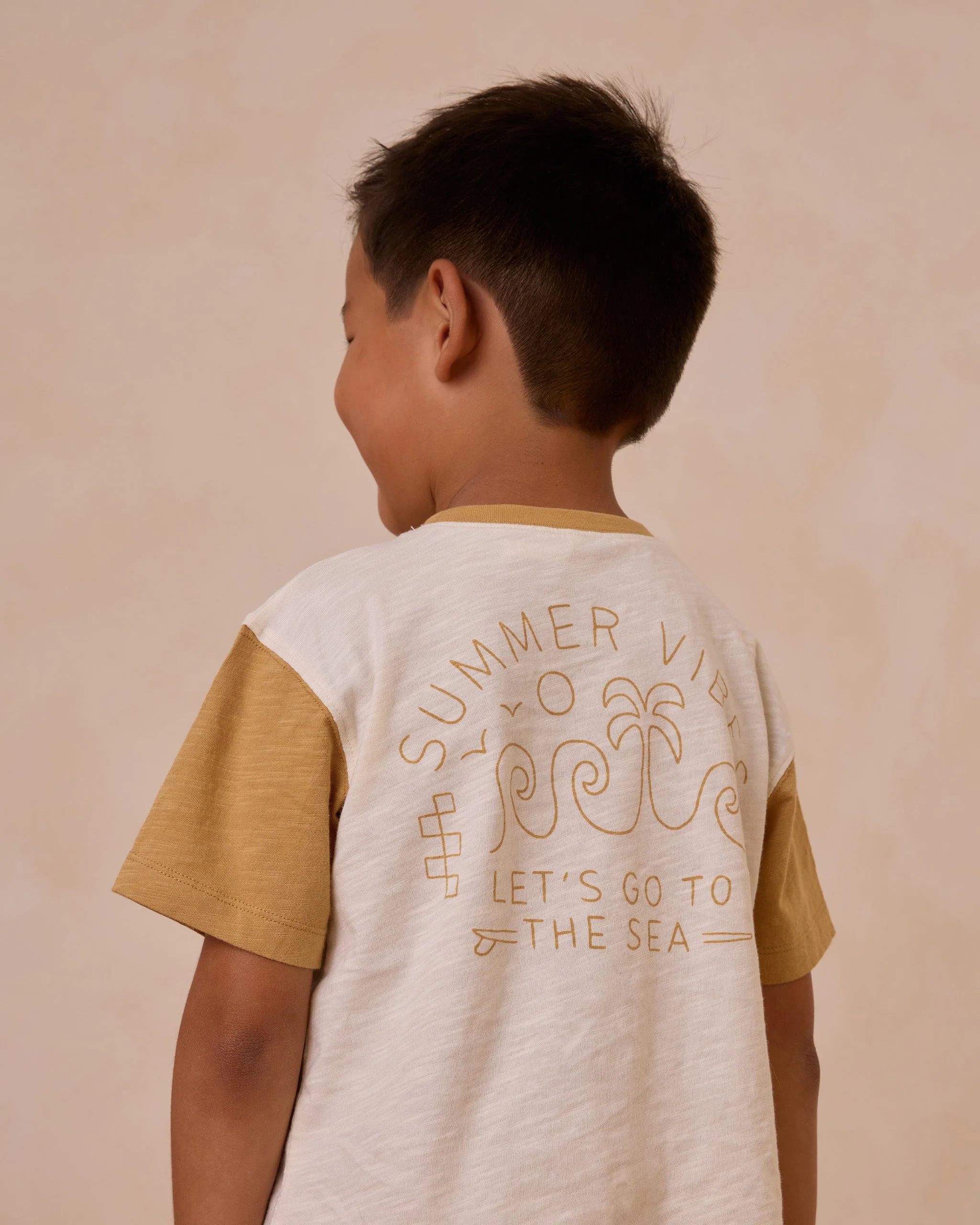 Contrast Short Sleeve Tee || Summer Vibes - Image 4