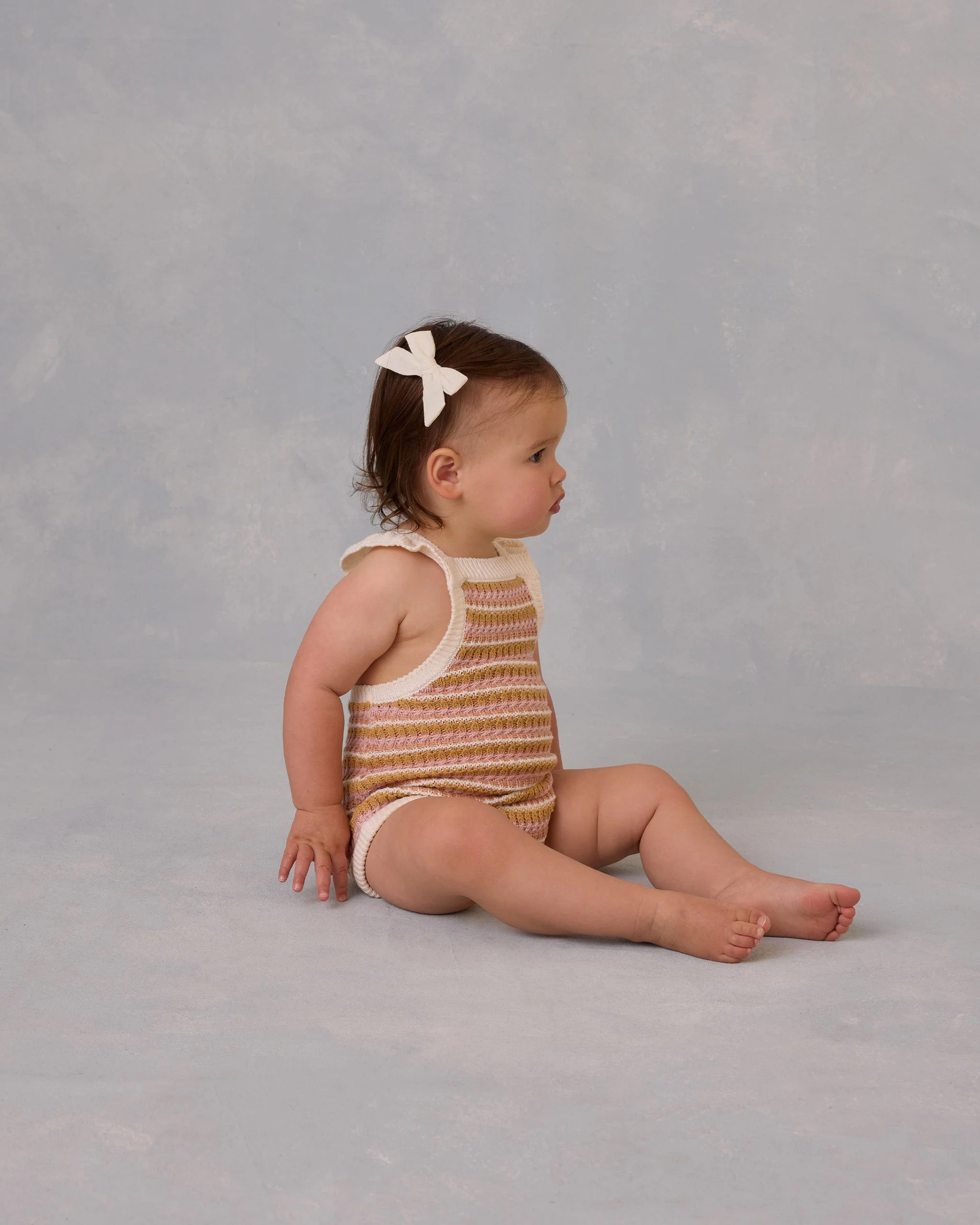 Crochet Romper || Pink Stripe - Image 2