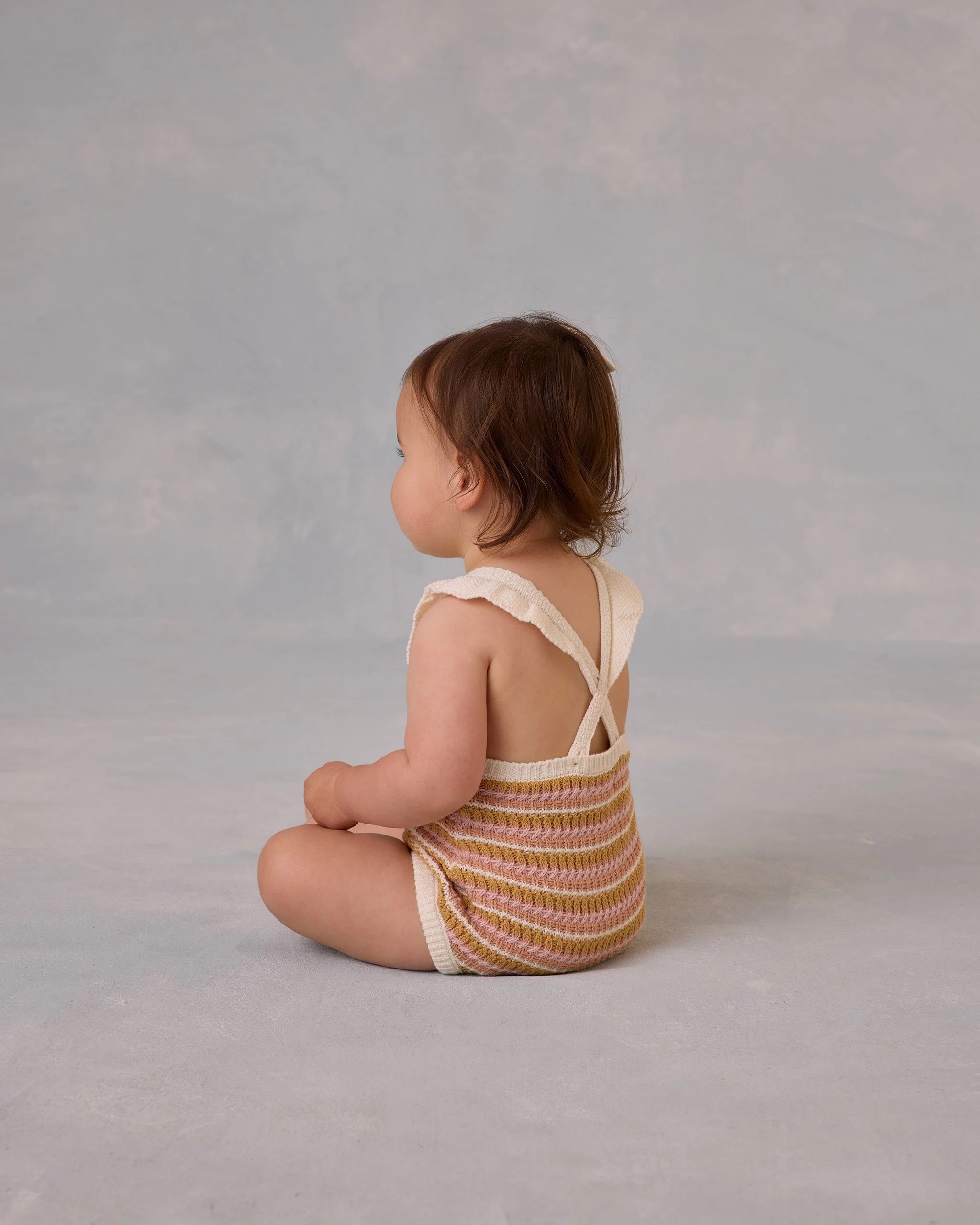 Crochet Romper || Pink Stripe - Image 3