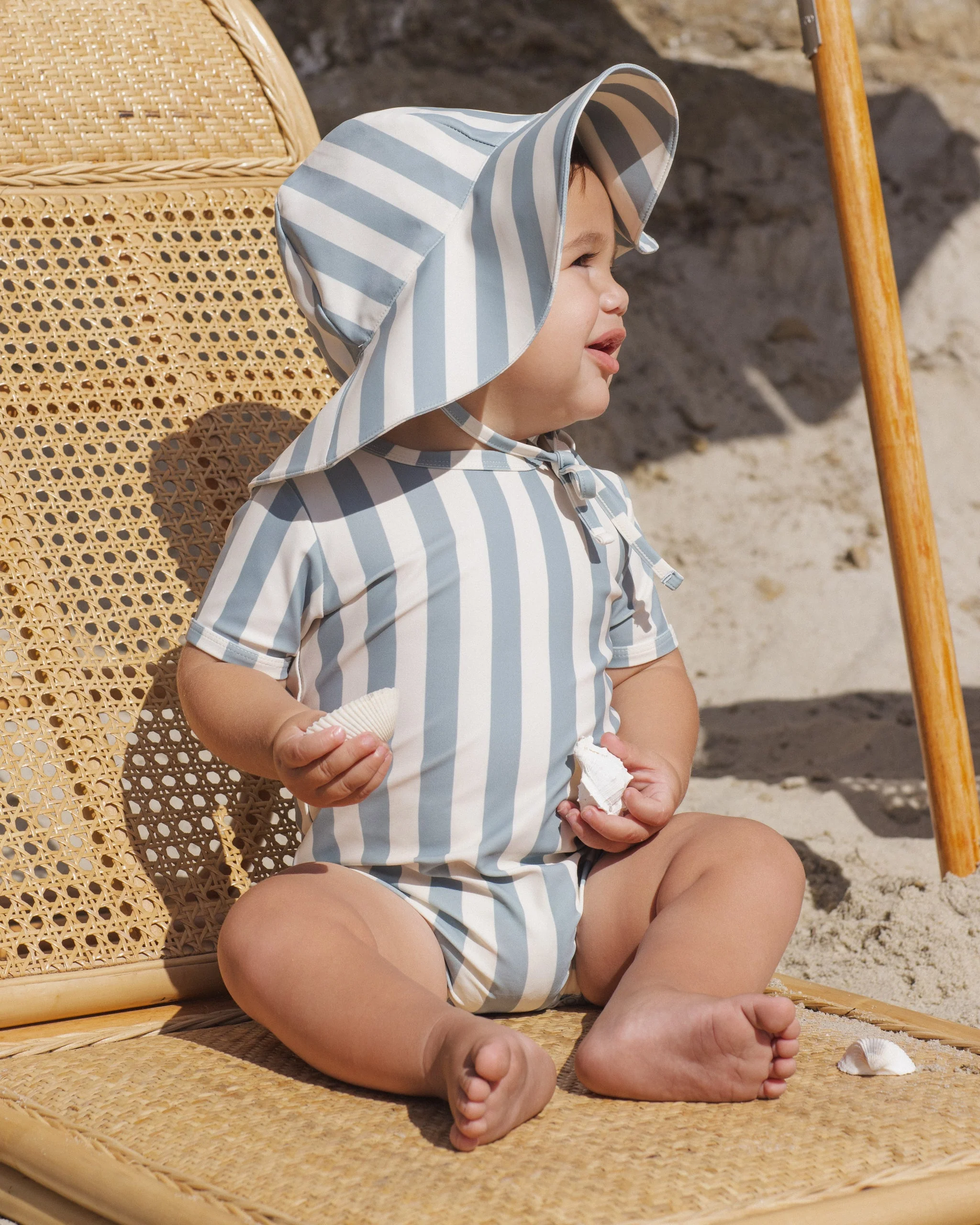 Floppy Swim Hat Green Stripe - Image 2