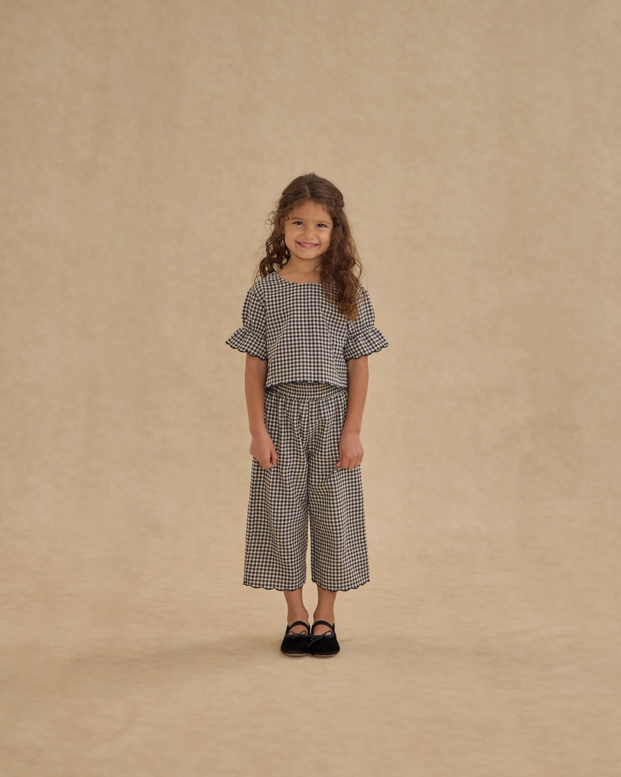 Francie Blouse || Black Gingham - Image 3