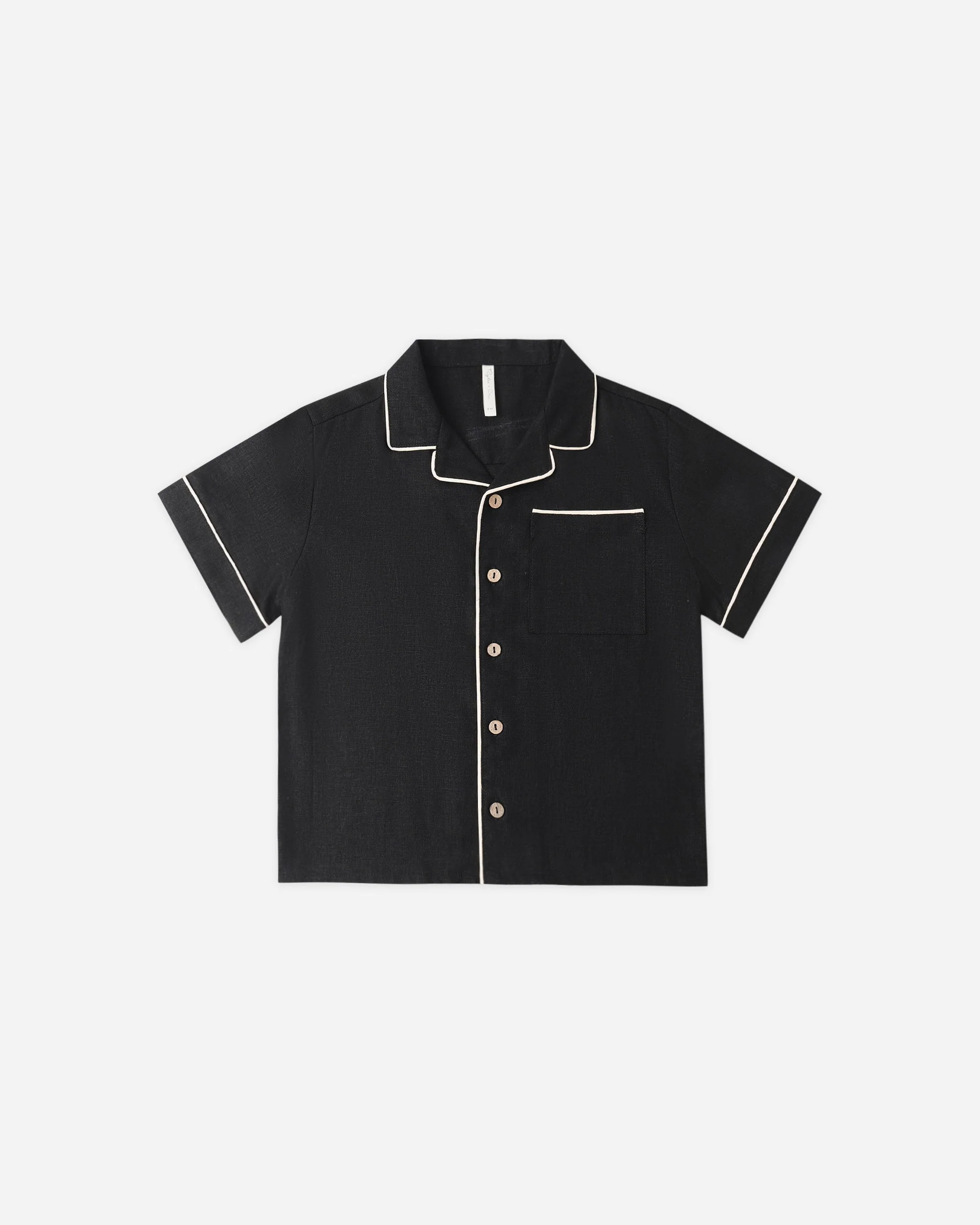 Lapel Collar Shirt Black