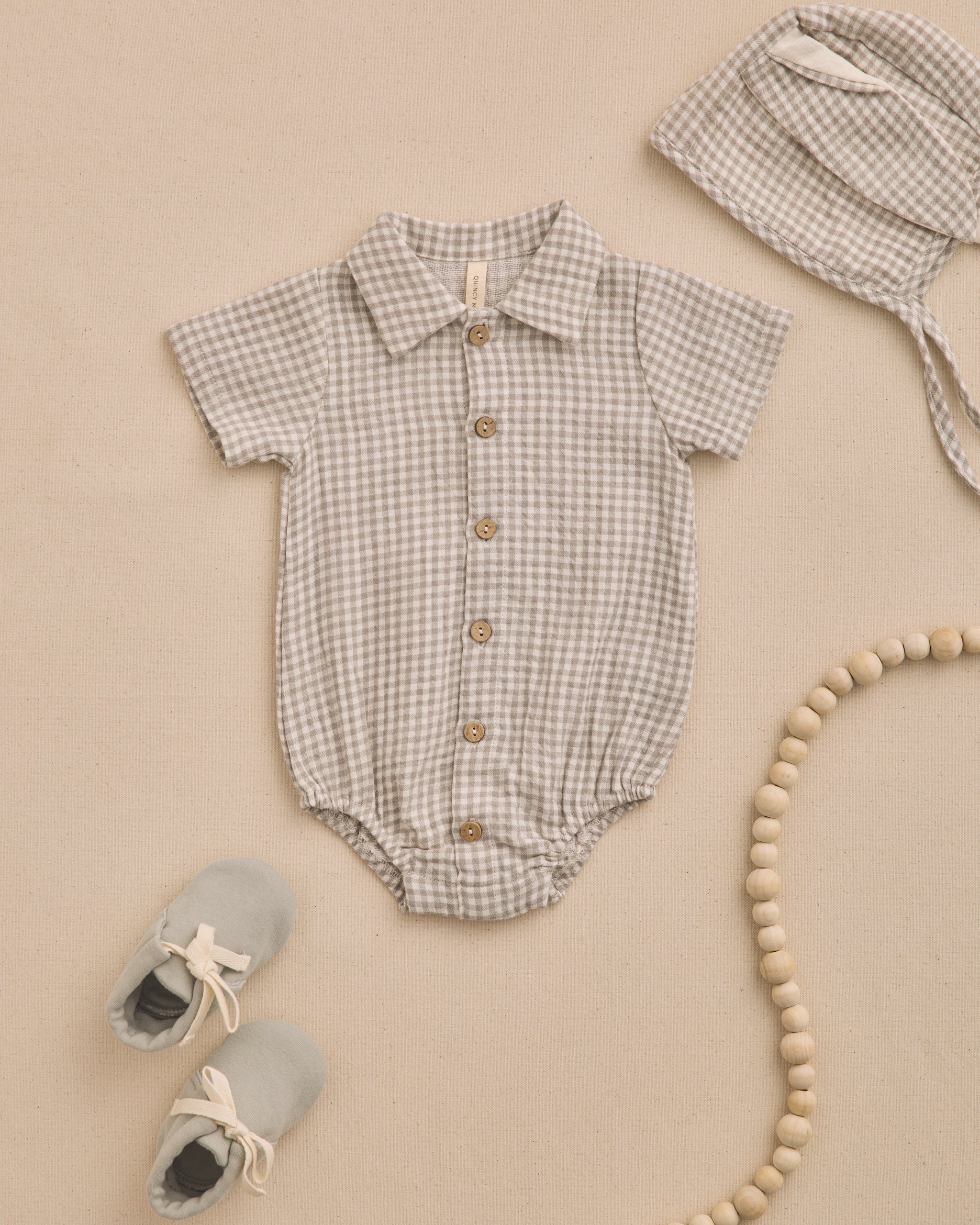 Matteo Romper Sage Gingham - Image 3