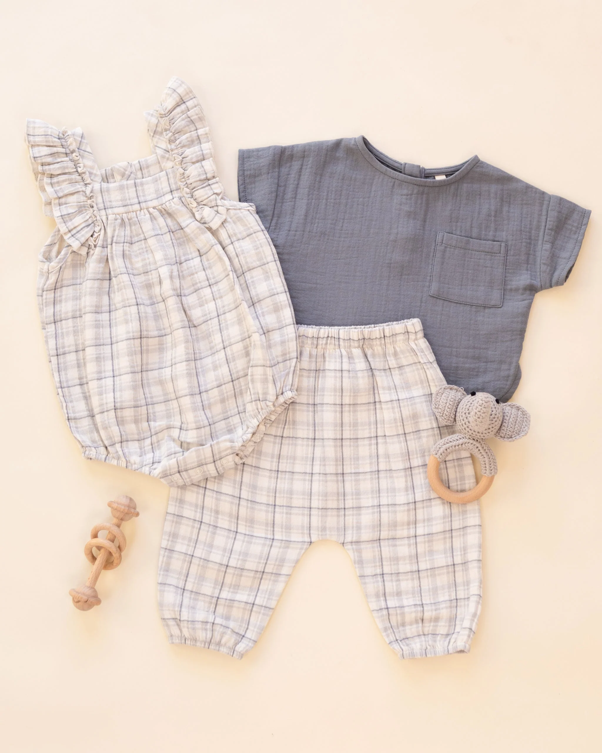 Maya Romper Blue Plaid - Image 7