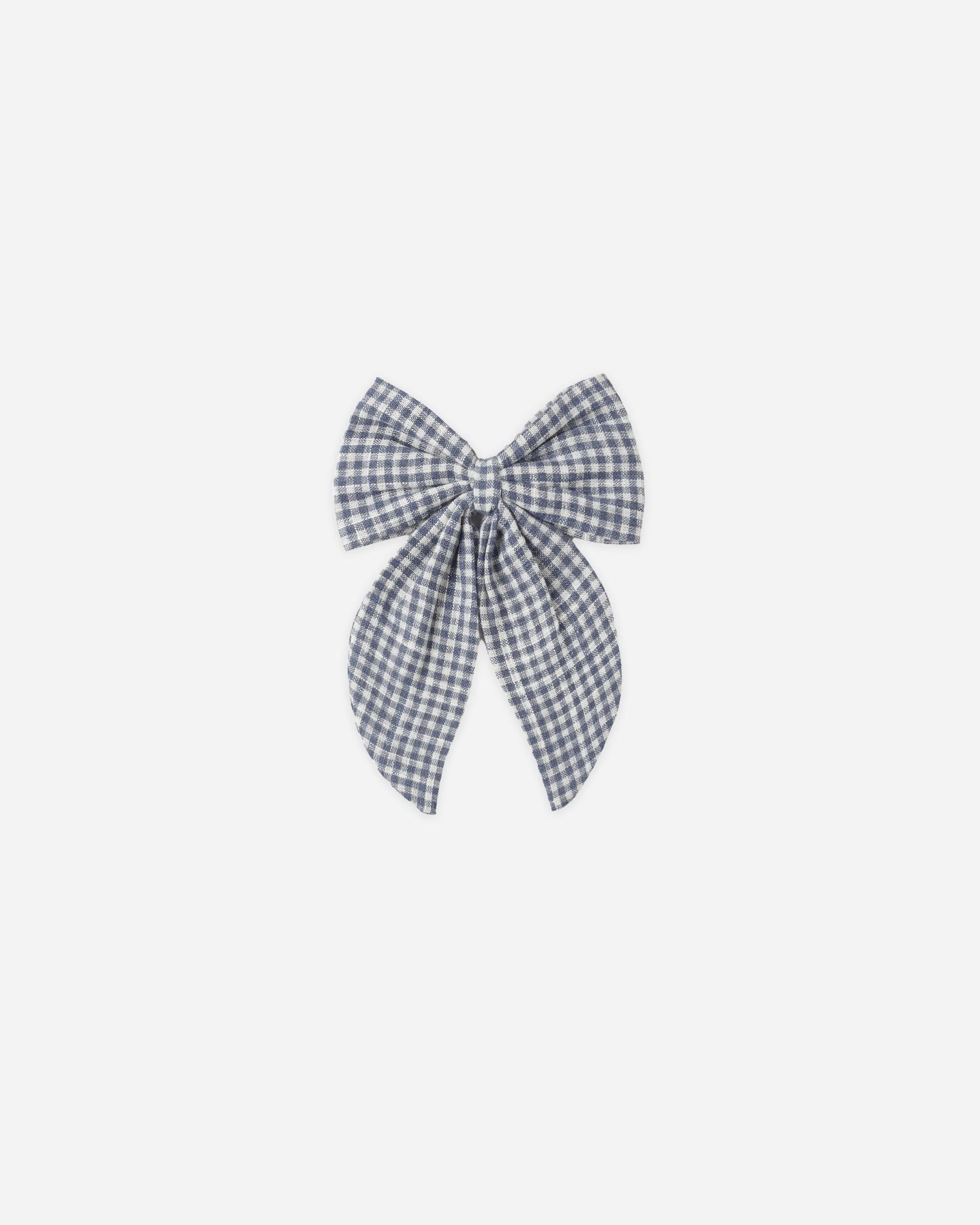 Oversized Bow Marine Gingham