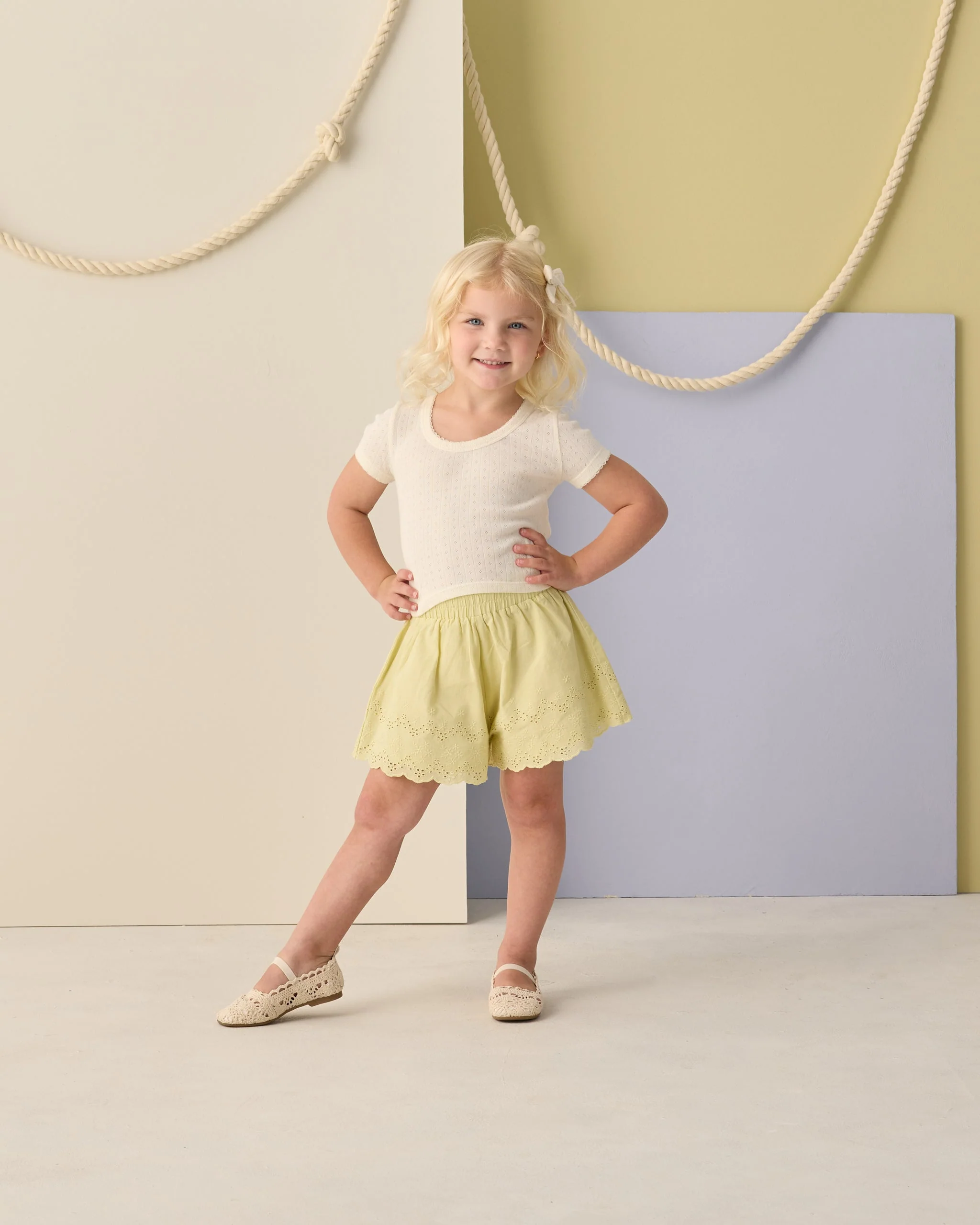 Pointelle Tee Ivory - Image 4