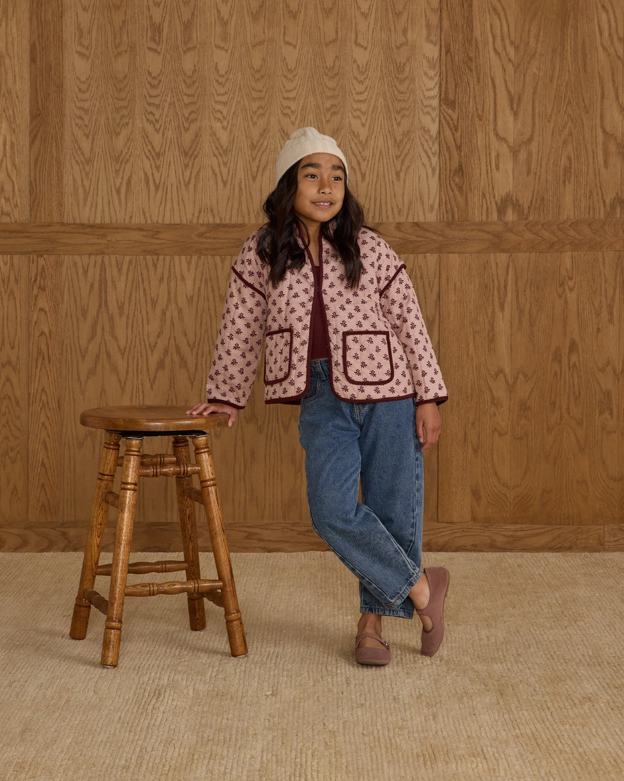 Quilted Jacket || Blush Fleur - Image 2