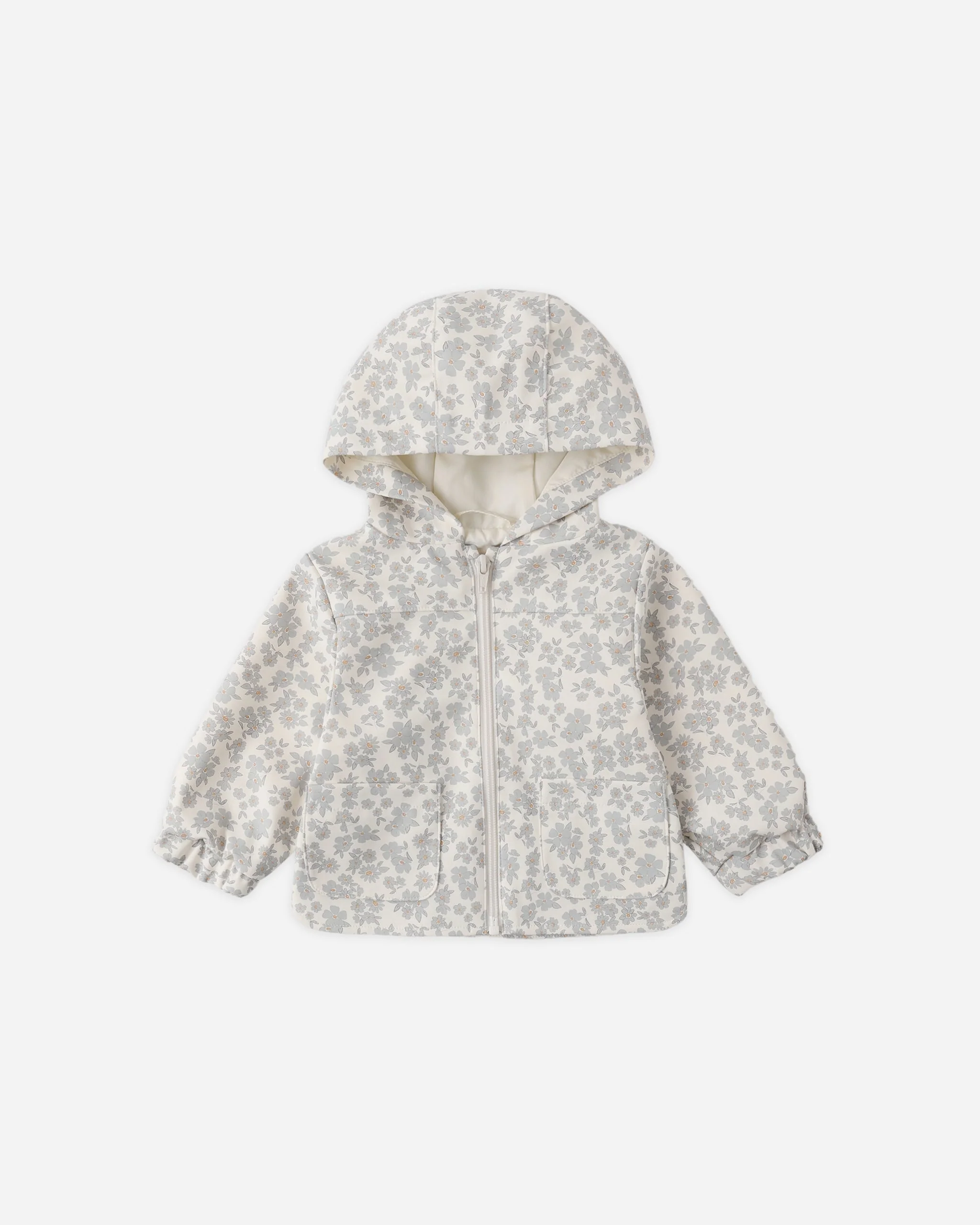 Rain Coat Blue Floral