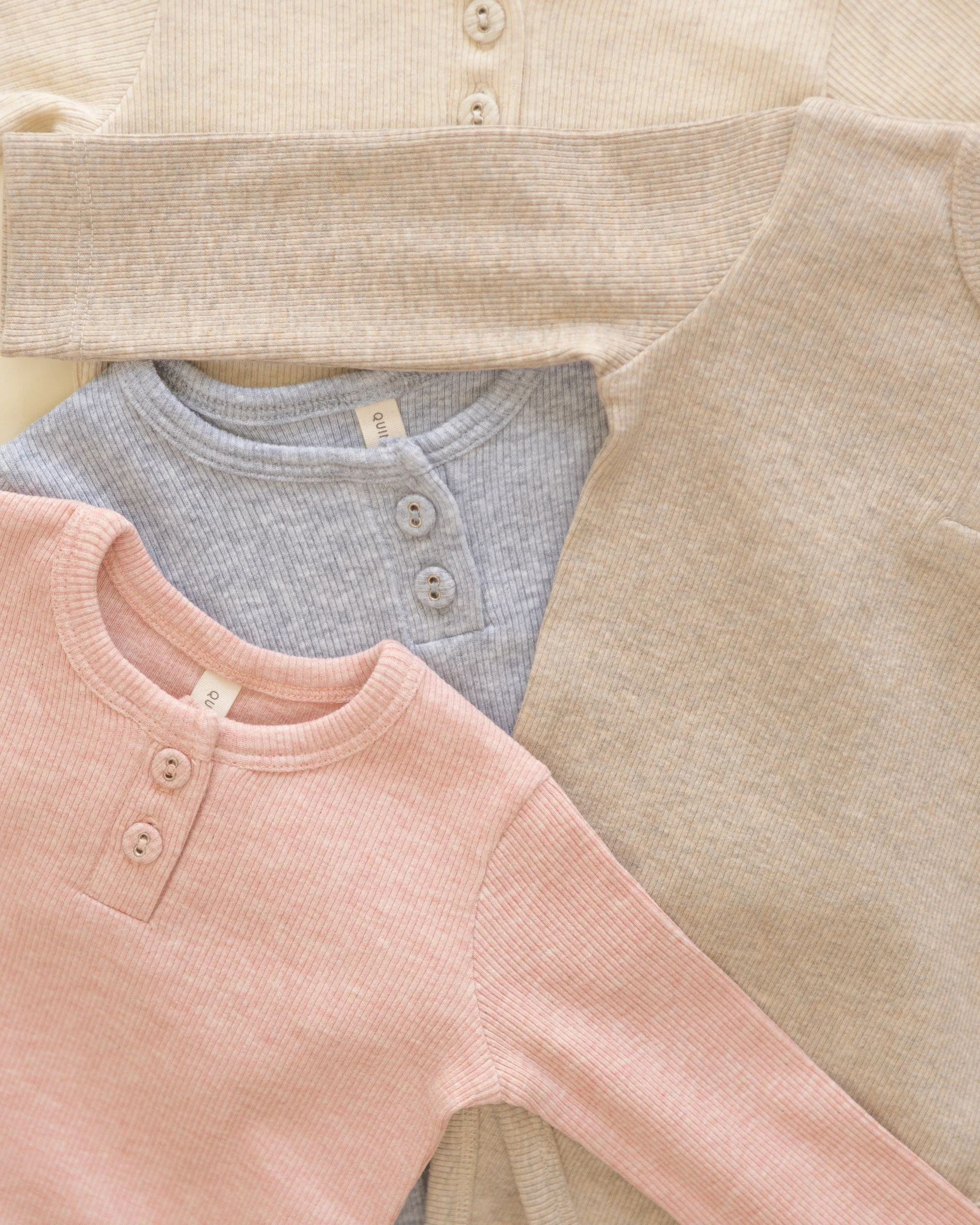 Ribbed Long Sleeve Onesie || Dusty Blue - Image 4