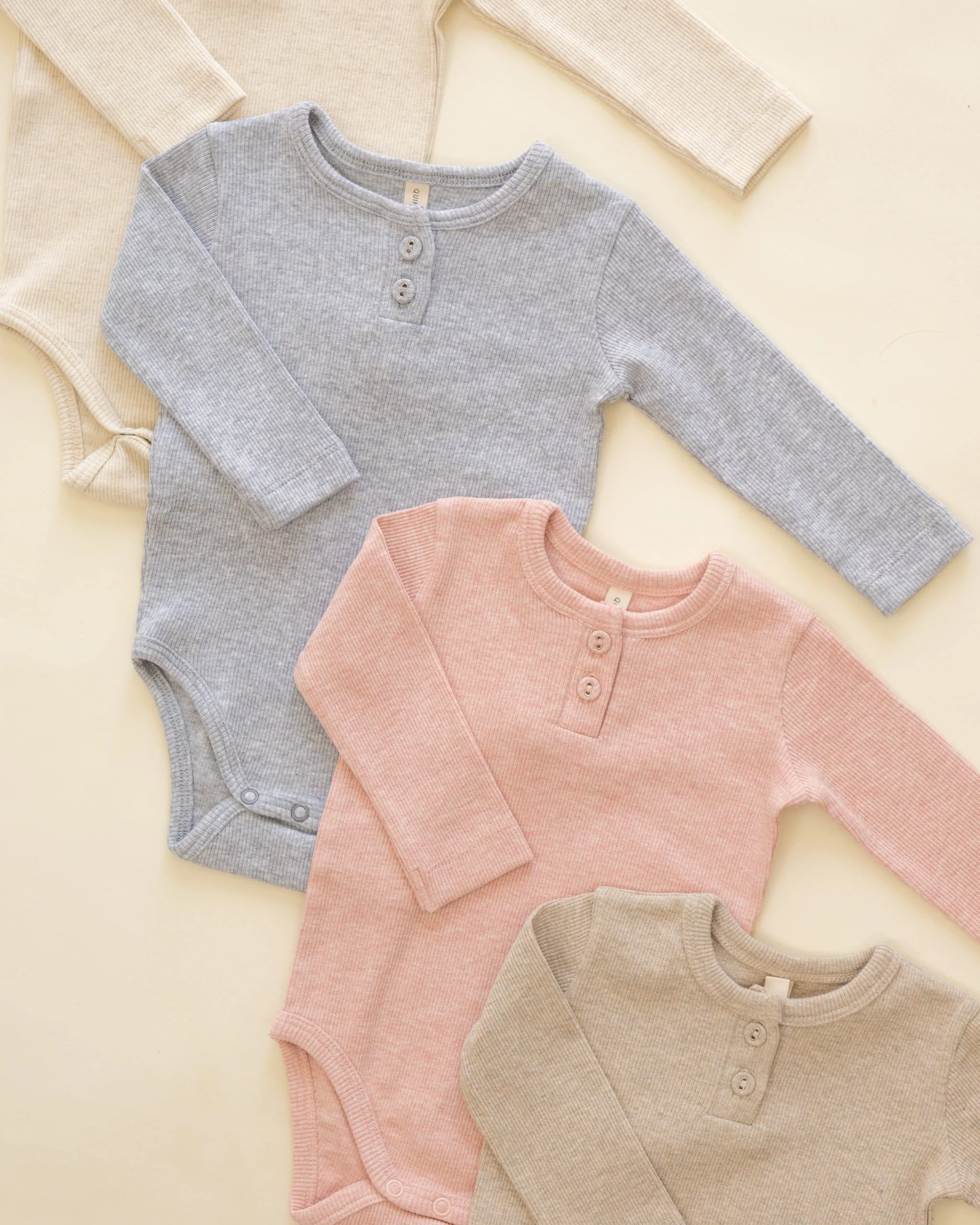 Ribbed Long Sleeve Onesie || Rose - Image 8