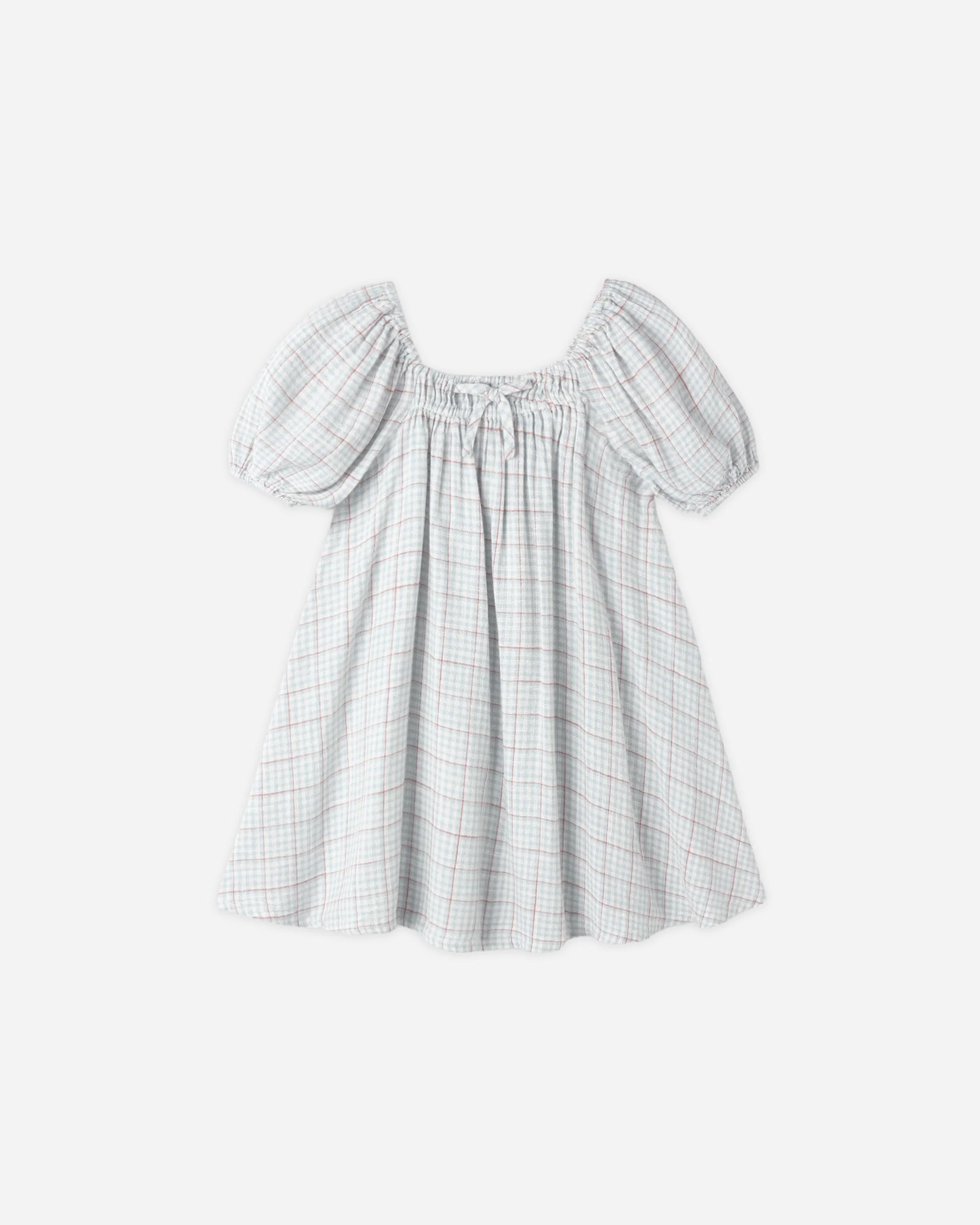 Sabrina Mini Dress Light Blue Plaid