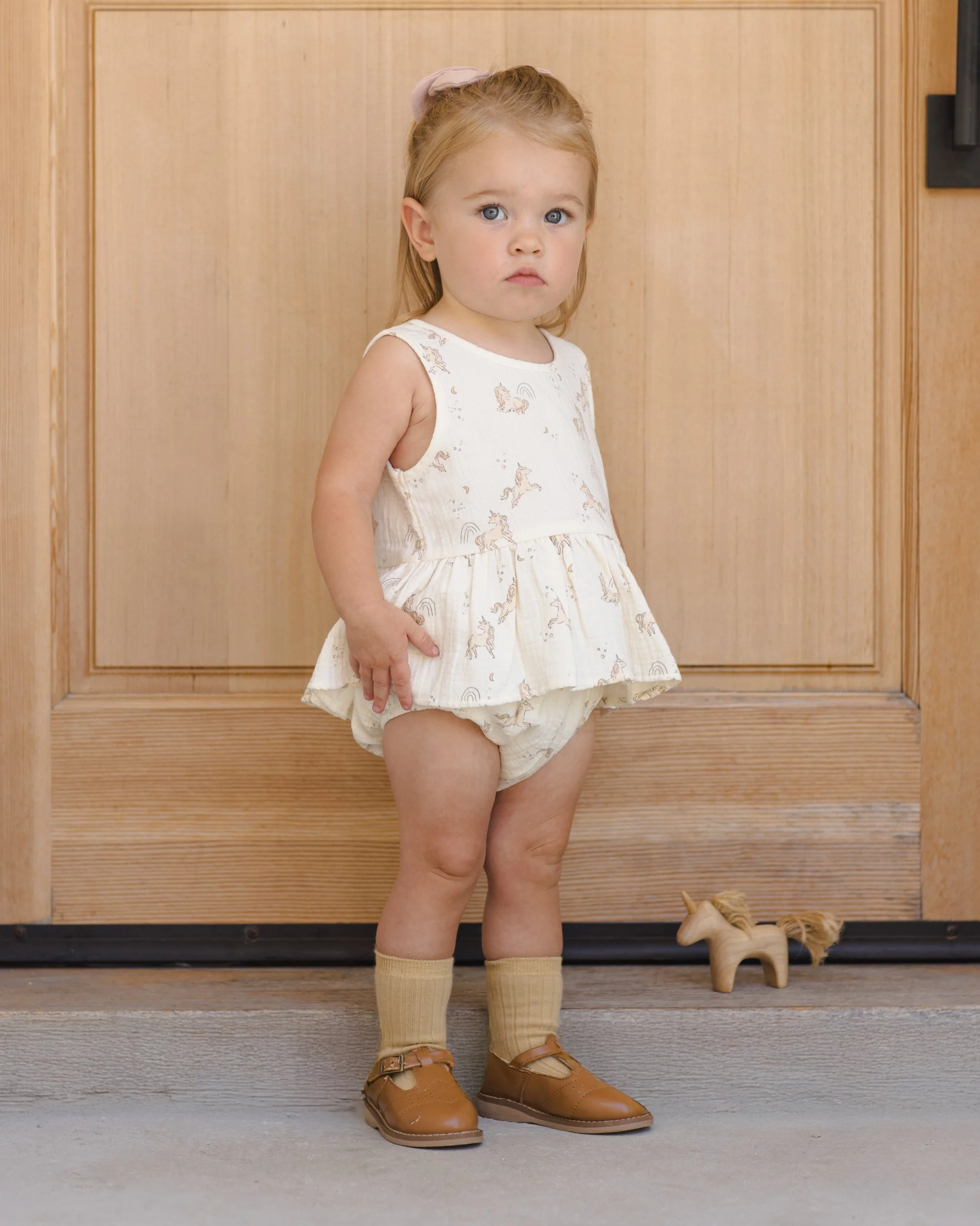 Sleeveless Peplum Set Unicorns - Image 2