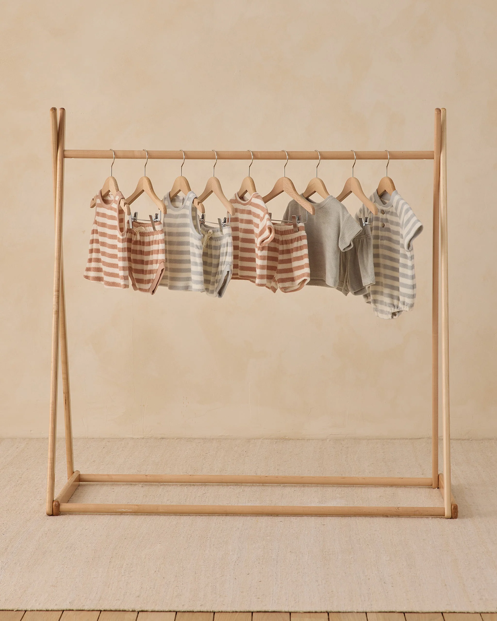 Terry Tank + Short Set Latte Stripe - Image 4