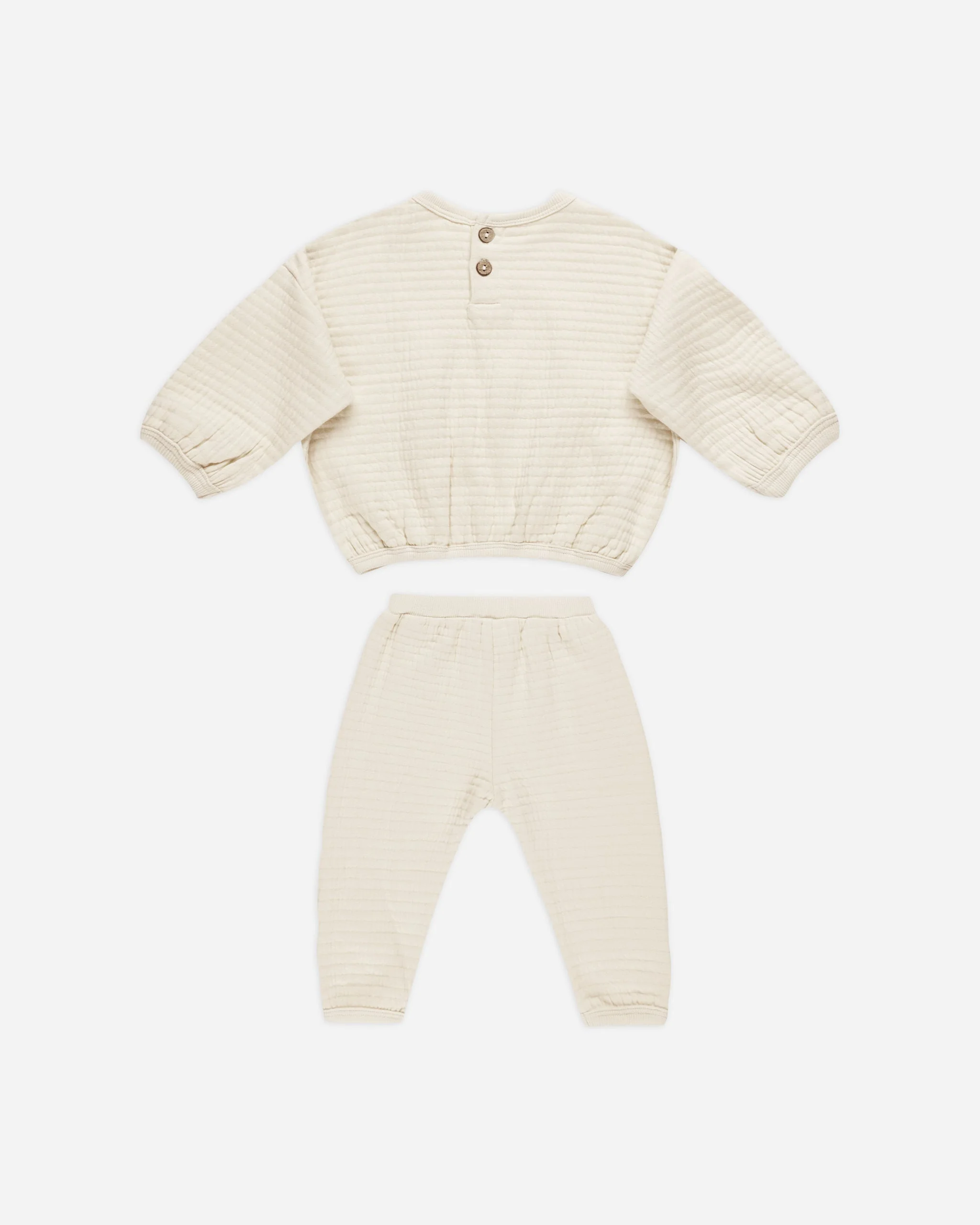 Textured Sweat Set || Natural - Image 2