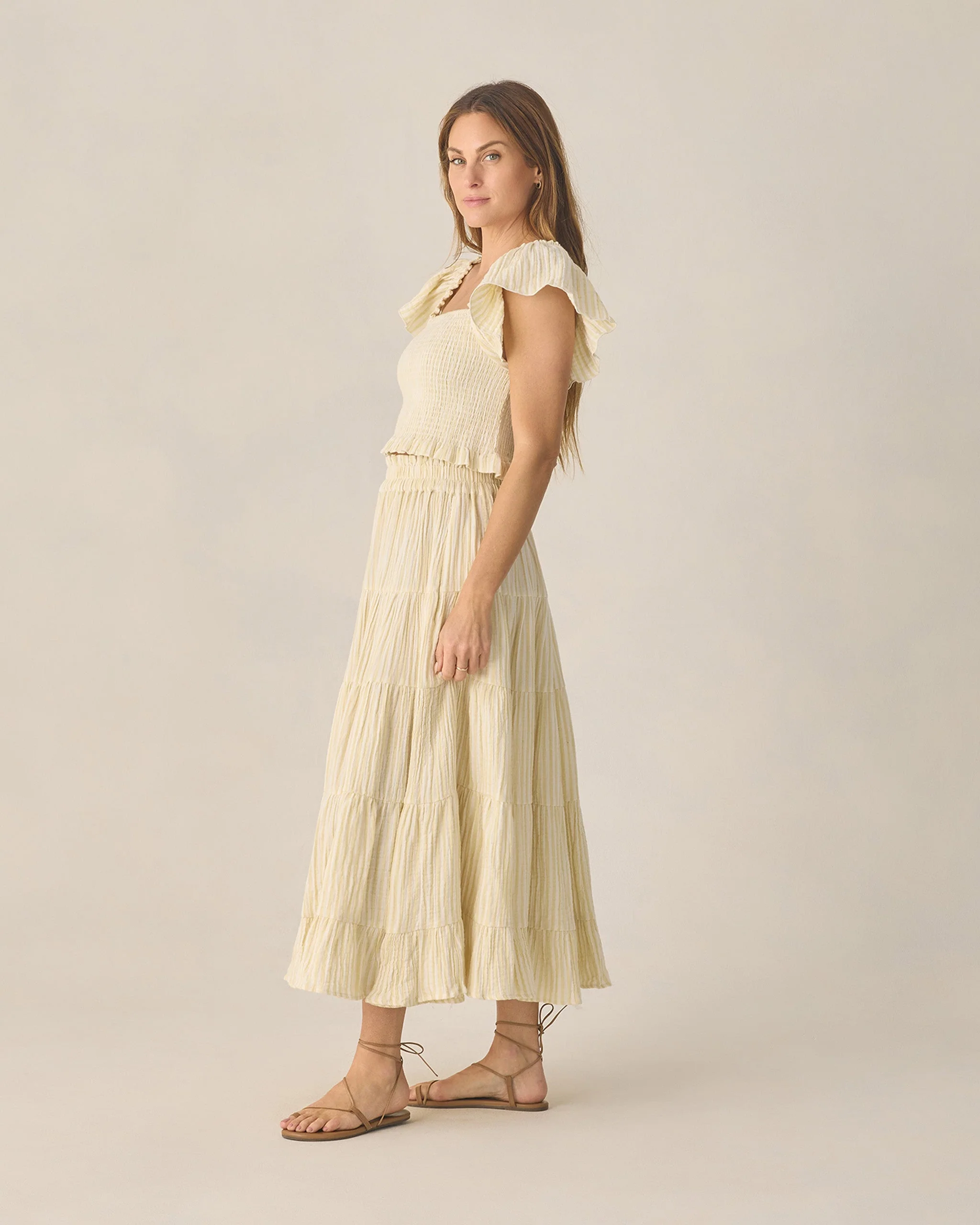 Women's Zayla Top Citron Stripe - Image 3