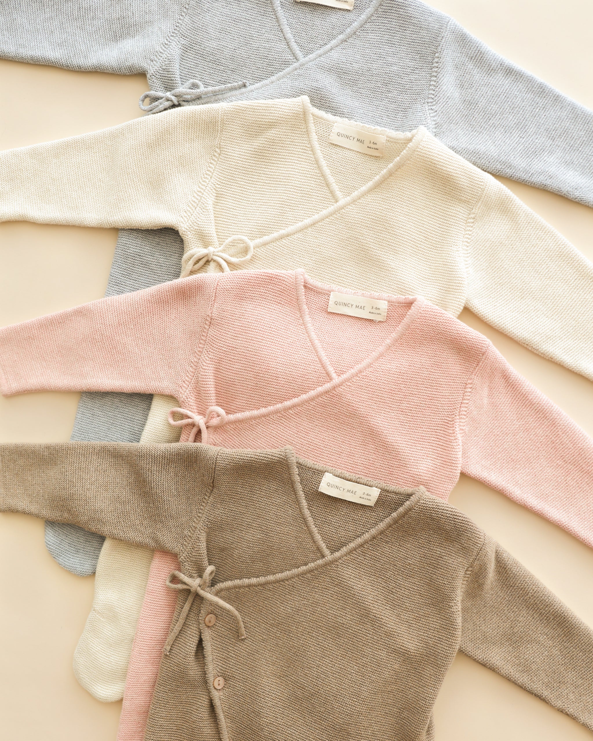 Wrap Knit Footie || Heathered Mocha - Image 8