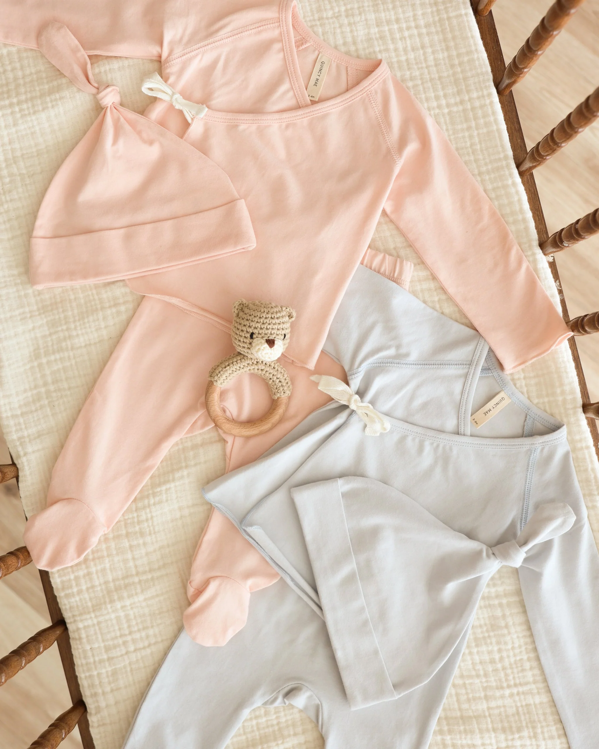 Wrap Top + Footed Pant Set || Petal - Image 6